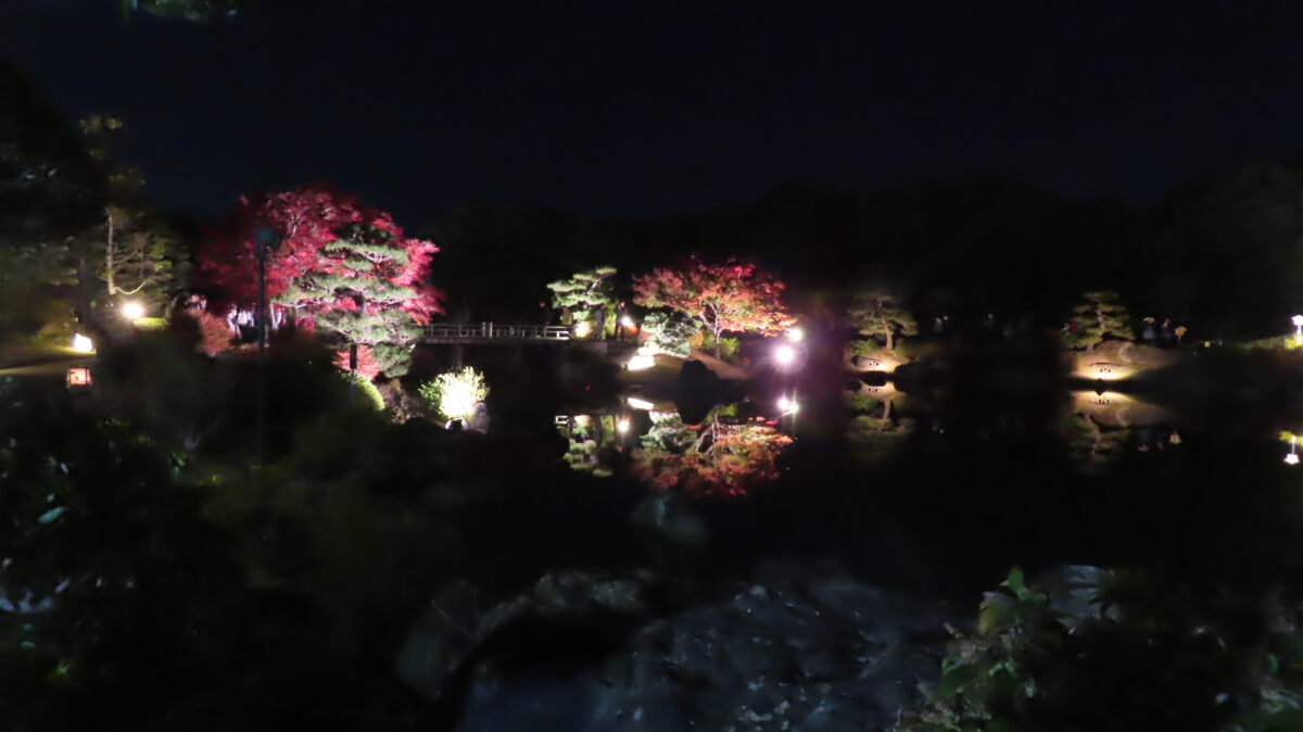 Upside-down reflection from the Rest House corner