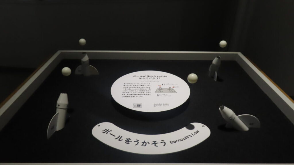 A ball floating in the air using air pressure